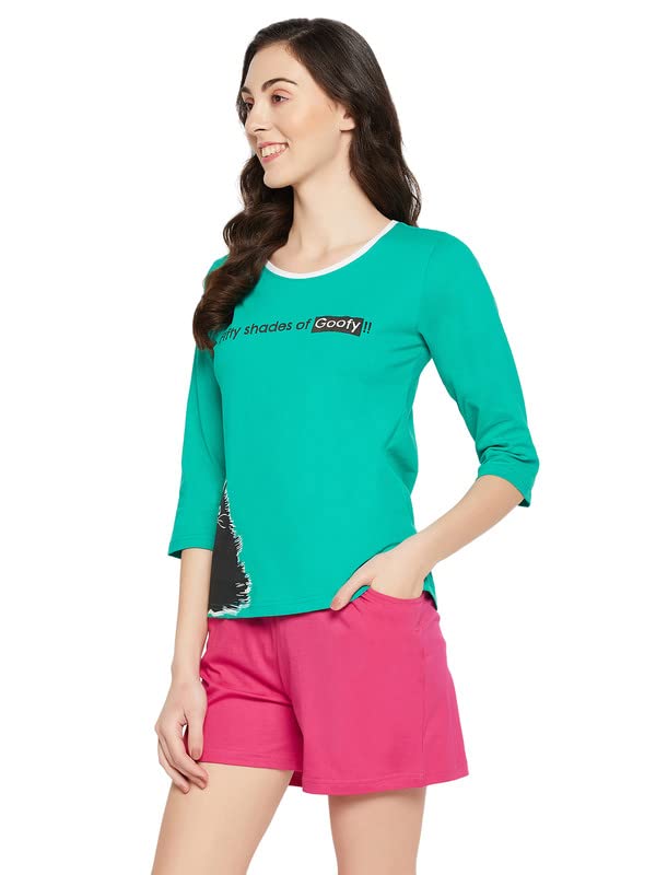 Clovia Women's Cotton Print Top and Shorts Set - Image 3