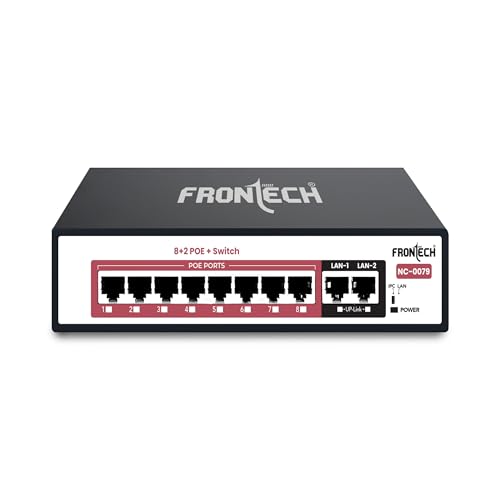 Frontech 8+2 Port PoE+ Switch