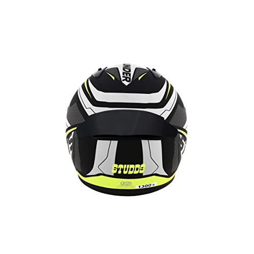 Studds Thunder Full Face Helmet D4 with Clear Visor (Matt Black N5, M) - Image 4
