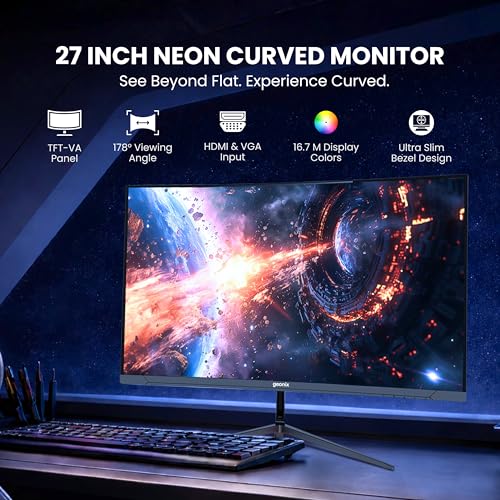 GEONIX Neon 27-Inch Curved Full
