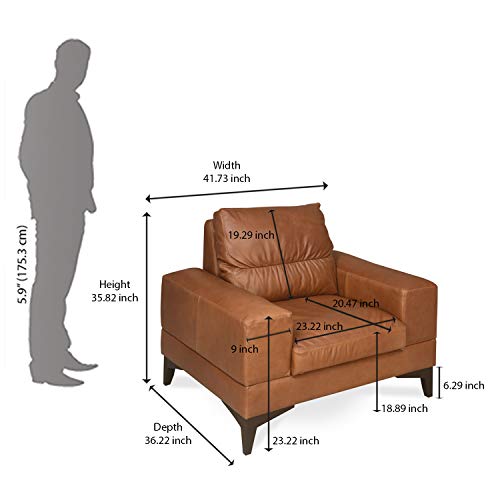 Willis Single Seater Sofa (Tan Brown) - Image 7