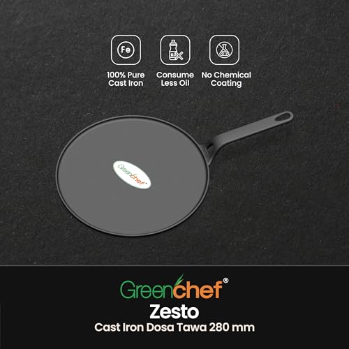 Greenchef Pre-Seasoned Cast Iron Zesto