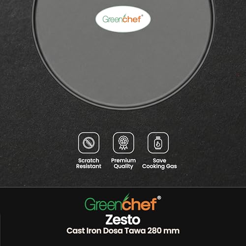 Greenchef Pre-Seasoned Cast Iron Zesto