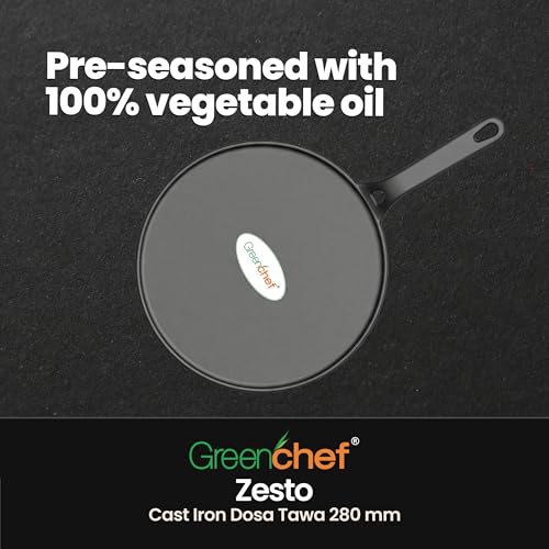 Greenchef Pre-Seasoned Cast Iron Zesto