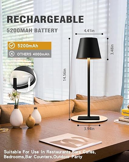 Modern LED Table Lamp Rechargeable
