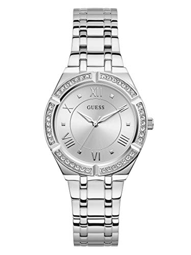 GUESS Round 36mm Silver Dial Analog Women Watch - GW0033L1