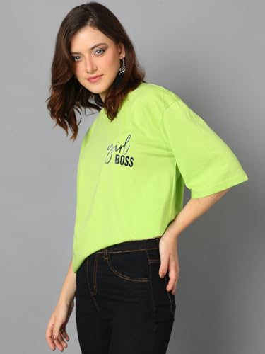 KOTTY Women's Solid Oversized Fit T-Shirt - Image 3