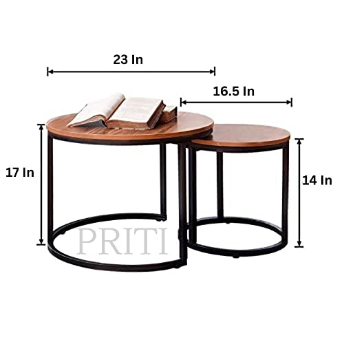 Priti Coffee Table Set: Nesting