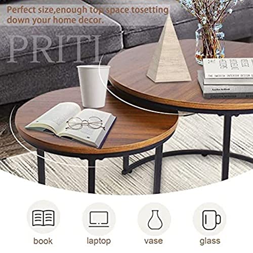 Priti Coffee Table Set: Nesting