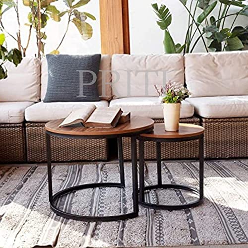 Priti Coffee Table Set: Nesting