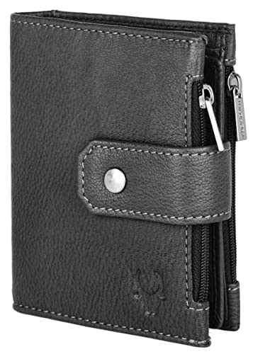 WildHorn RFID Protected Leather Wallet for Men,Black