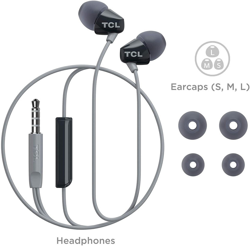 TCL SOCL100 Wired Headset (Phantom Black, In the Ear) - Image 4