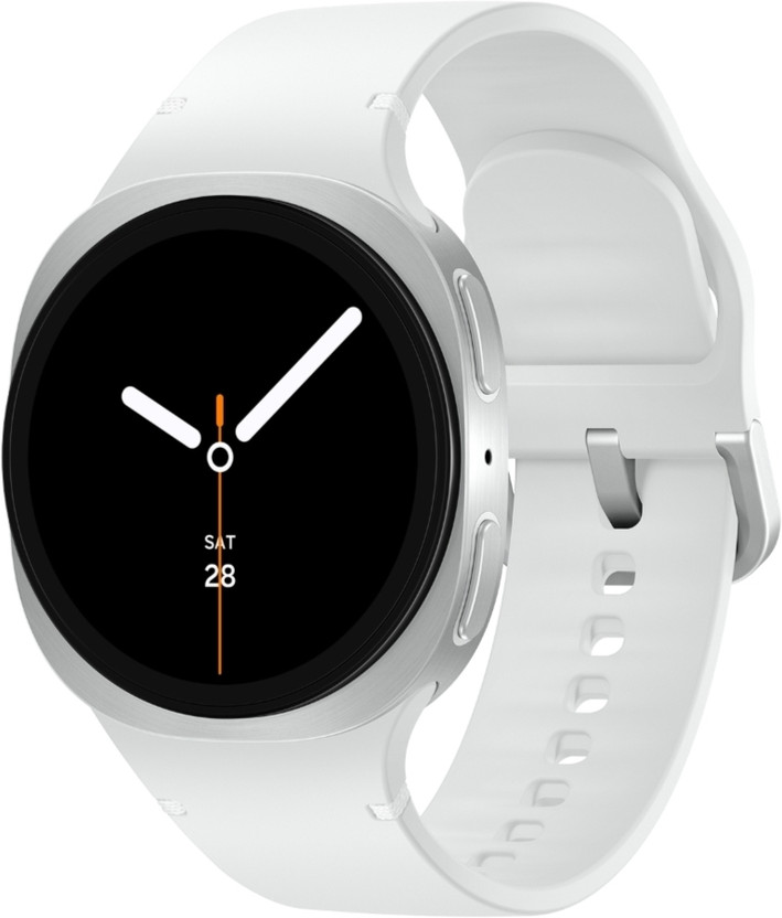 Samsung Galaxy Watch8 (44mm, Bluetooth) (White Strap, Large)