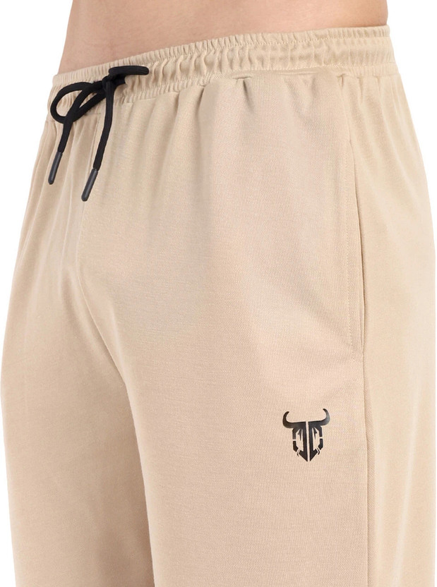 Go Devil Pack of 2 Men Solid Black, Beige Track Pants - Image 2
