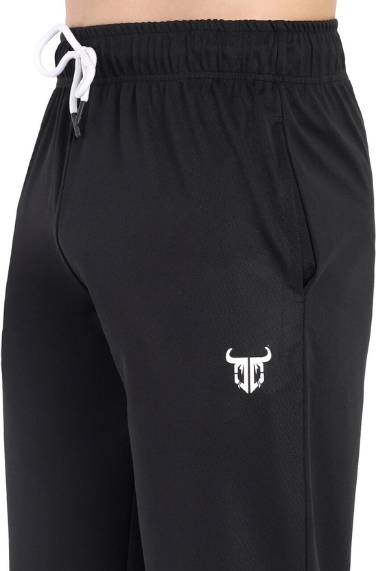 Go Devil Pack of 2 Men Solid Black, Beige Track Pants - Image 3