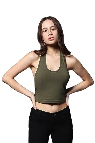 HIGH STAR Women's Solid Regular Fit Tops
