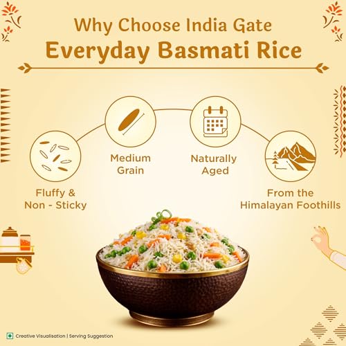 India Gate Basmati Rice Everyday 5 kg - Image 3