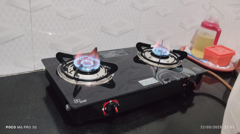 Cello Crowne 3 Burner Black