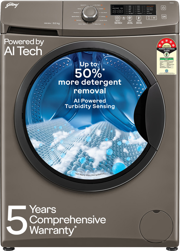 Godrej 8 kg With AI Tech, Steam Wash, Fully Automatic Front Load ...more