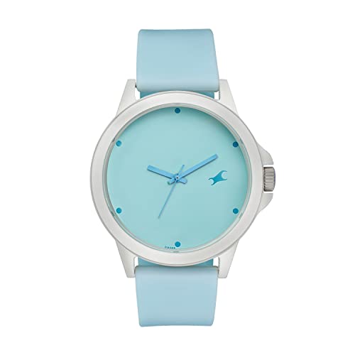 Fastrack Analog Blue Dial Unisex's Watch-38024PP64W, Silicone Band
