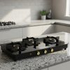 CELLO Black Pearl 3 Burner Toughened Glass Top Gas Stove, Brass B - Image 5