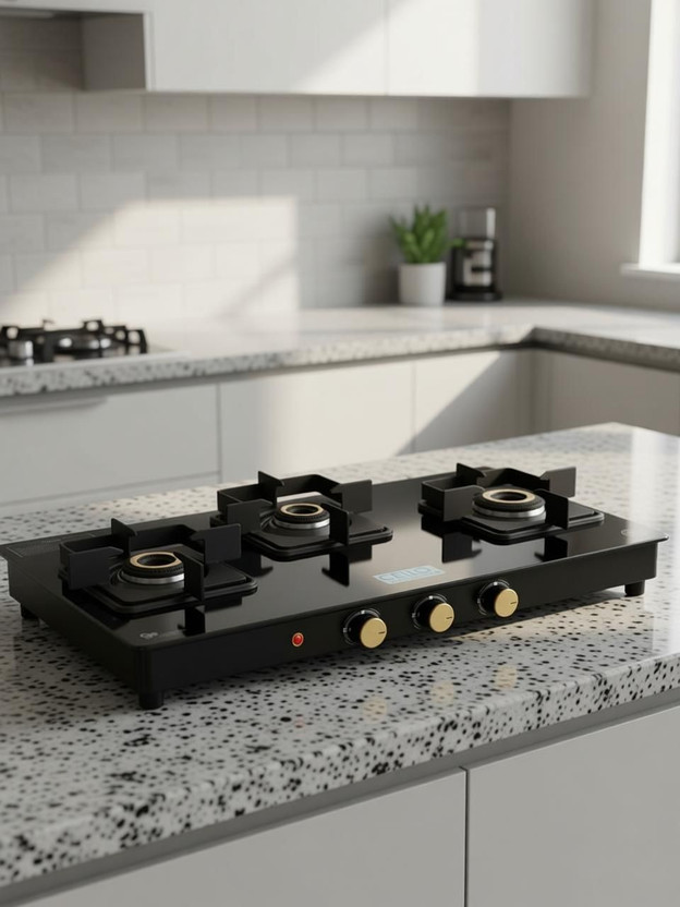 Cello Black Pearl 3 Burner