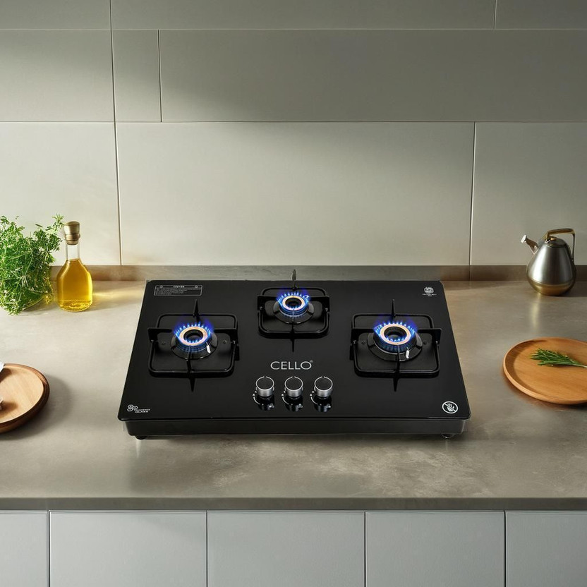 Cello Black Pearl 3 Burner