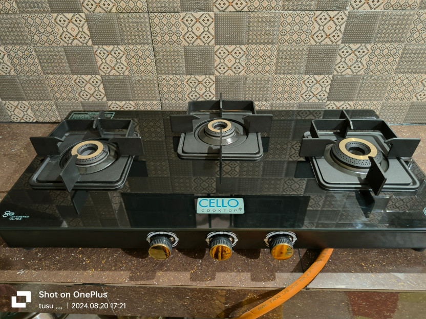 Cello Black Pearl 3 Burner