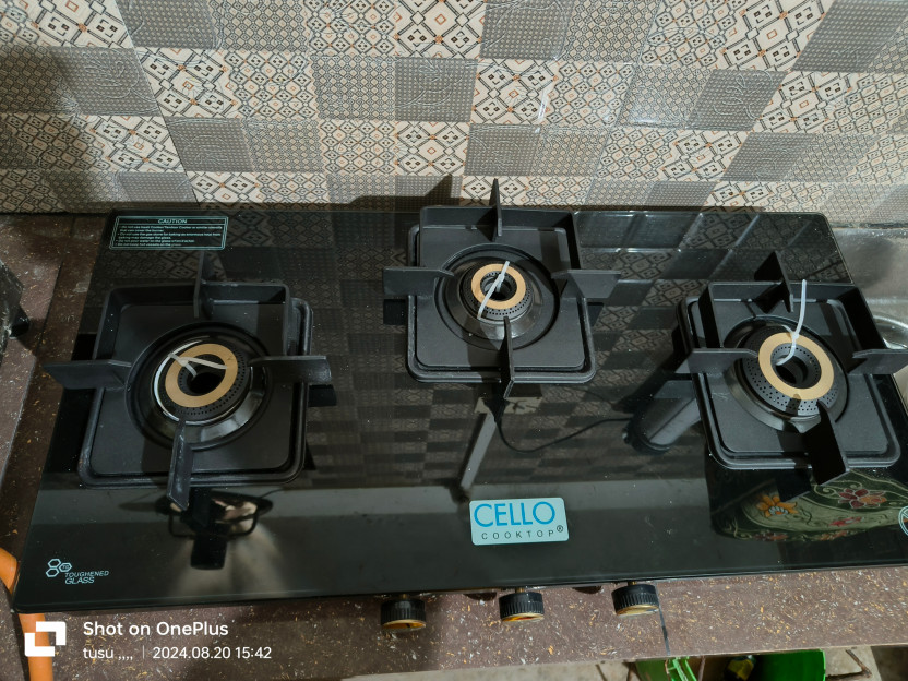 Cello Black Pearl 3 Burner
