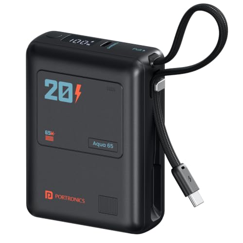 Portronics Aqua 65, 65 W Compact Pocket Size Power Bank