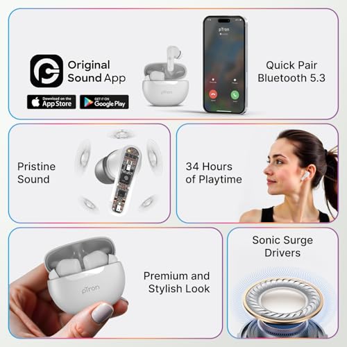 pTron Bassbuds Astra in-Ear TWS