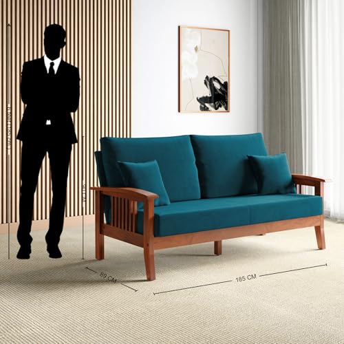 Home Centre Abby Velvet 3-Seater