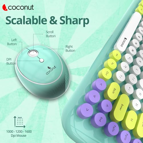 Coconut Bling Typewriter Inspired 2.4GHz