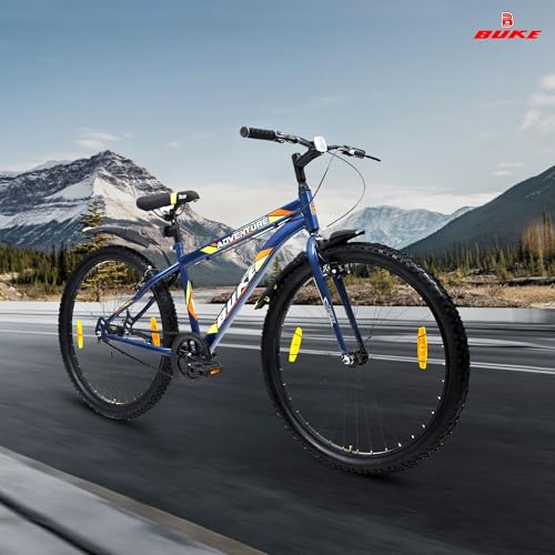 BUKE Adventure 27.5T: Glossy Blue MTB, Rigid Frame and V' Brake - Image 2