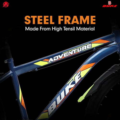 BUKE Adventure 27.5T: Glossy Blue MTB, Rigid Frame and V' Brake - Image 6