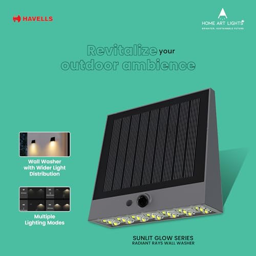 Havells Solar Wall Washer (LED Radiant Rays 2W IP54 Solar WALLWSR) - Image 3