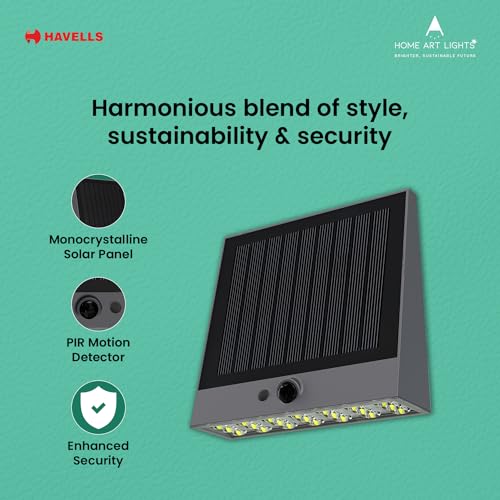 Havells Solar Wall Washer (LED Radiant Rays 2W IP54 Solar WALLWSR) - Image 5