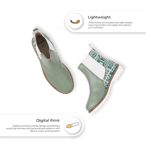 YOHO Women Printed Boots Stylish Comfortable Lightweight - Image 3