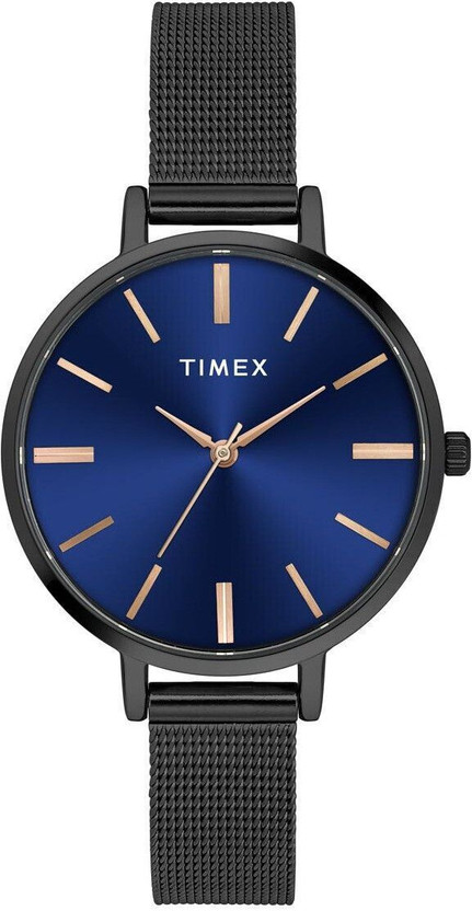 TIMEX Round 35mm Blue Dial Analog Watch - For Women TWEL155SMU03 - Image 4