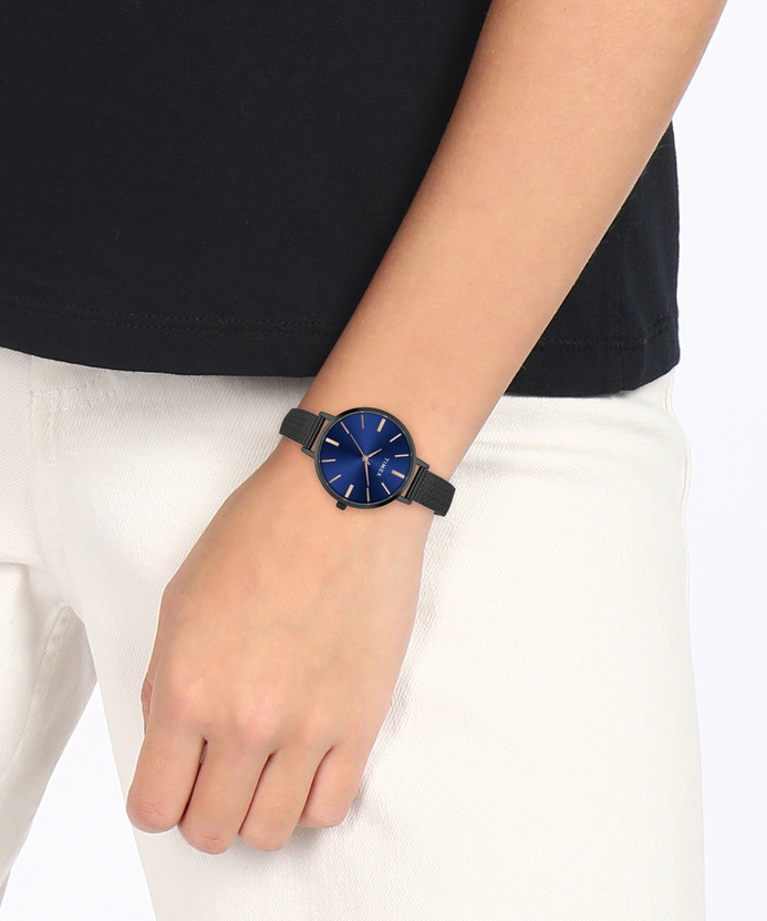 TIMEX Round 35mm Blue Dial Analog Watch - For Women TWEL155SMU03 - Image 5