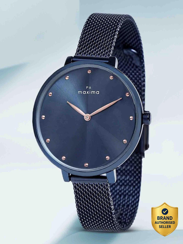 TIMEX Round 35mm Blue Dial Analog Watch - For Women TWEL155SMU03 - Image 7