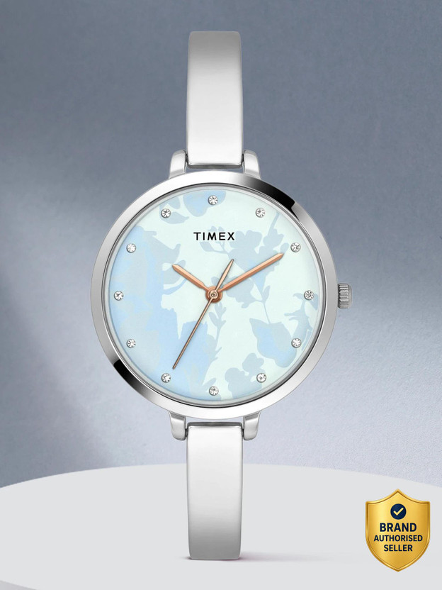 TIMEX Round 35mm Blue Dial Analog Watch - For Women TWEL155SMU03 - Image 8