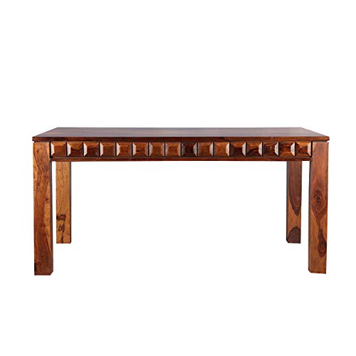 HomeTown Solid Wood Six Seater Dining Table (Honey) - Image 4