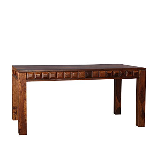 HomeTown Solid Wood Six Seater Dining Table (Honey) - Image 5