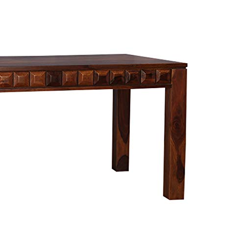 HomeTown Solid Wood Six Seater Dining Table (Honey) - Image 6