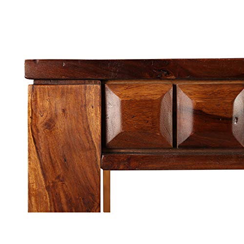 HomeTown Solid Wood Six Seater Dining Table (Honey) - Image 7