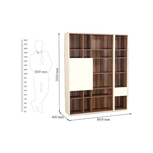 HomeTown Fabiola High Gloss Dual Tone Book Case - Image 3