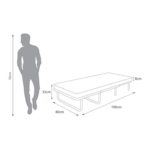 Livean Folding Bed Pouf Cum Bed with 3.5" Mattress (Grey) - Image 2