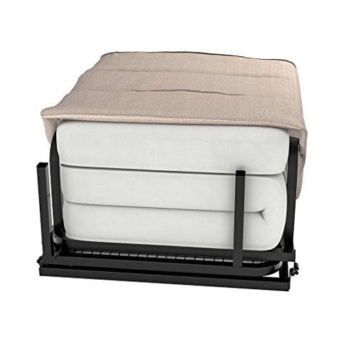 Livean Folding Bed Pouf Cum Bed with 3.5" Mattress (Grey) - Image 3