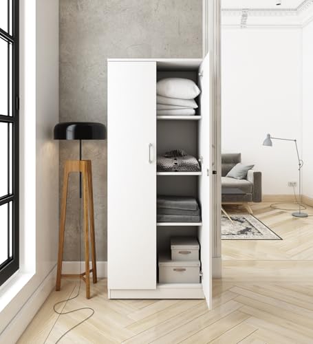 Zen 2-Door Wardrobe | Frosty
